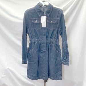 a loves a Blue Denim Long Sleeve Girls Dress Size Large
